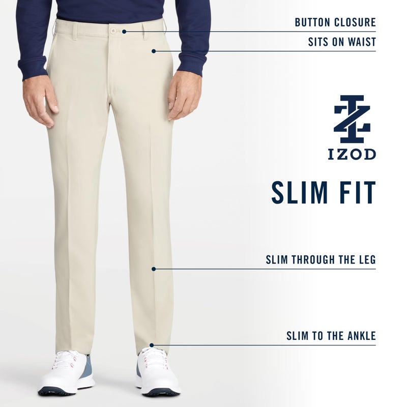 IZOD Men's Golf SwingFlex Slim-Fit Pants, Cinder Block, 36W X 32L - Image 5